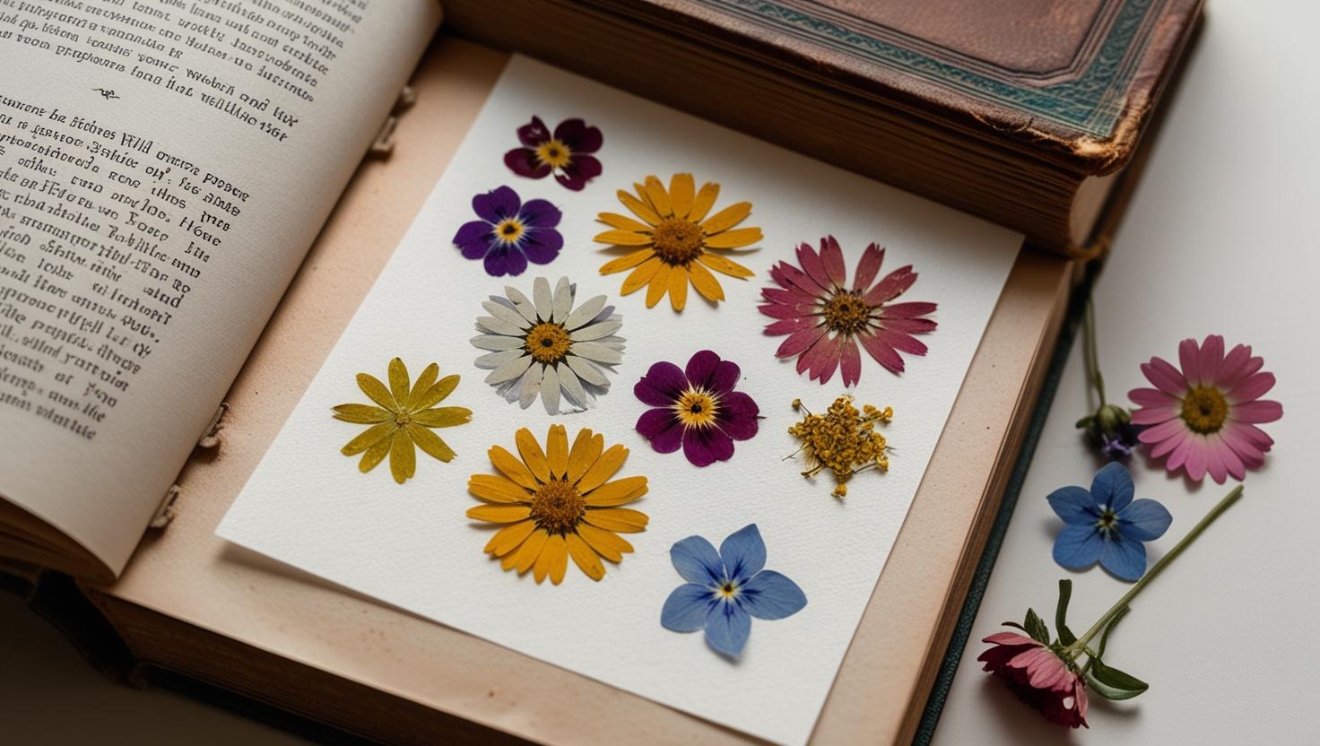 Use a book to press flowers